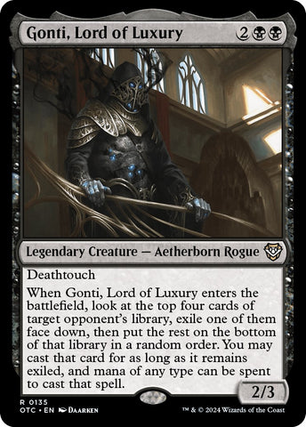 Gonti, Lord of Luxury [Outlaws of Thunder Junction Commander]