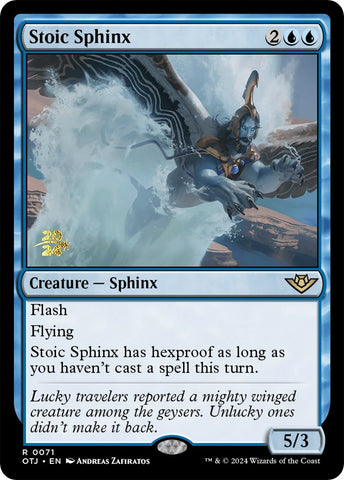 Stoic Sphinx [Outlaws of Thunder Junction Prerelease Promos]