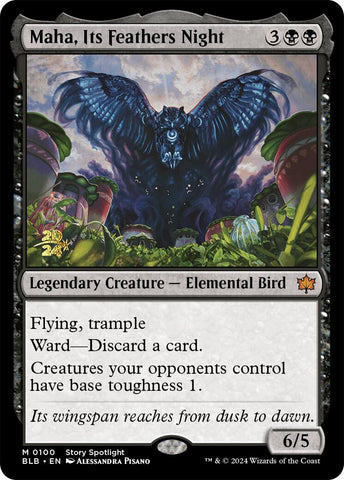 Maha, Its Feathers Night [Bloomburrow Prerelease Promos]