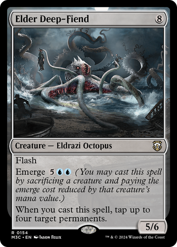 Elder Deep-Fiend (Ripple Foil) [Modern Horizons 3 Commander]