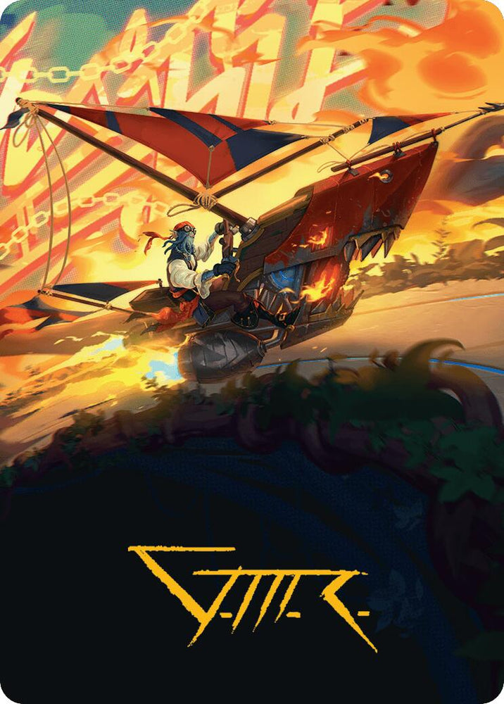 Boosted Sloop Art Card (Gold-Stamped Signature) [Aetherdrift Art Series]