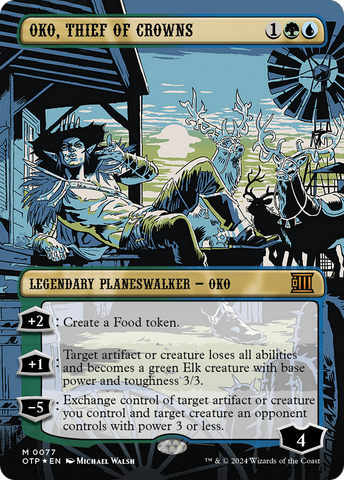 Oko, Thief of Crowns (Textured Foil) [Outlaws of Thunder Junction: Breaking News]