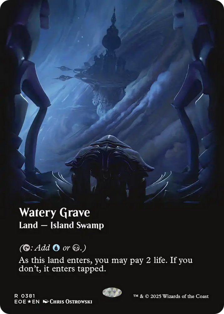 Watery Grave (Borderless) (Galaxy Foil) [Edge of Eternities]