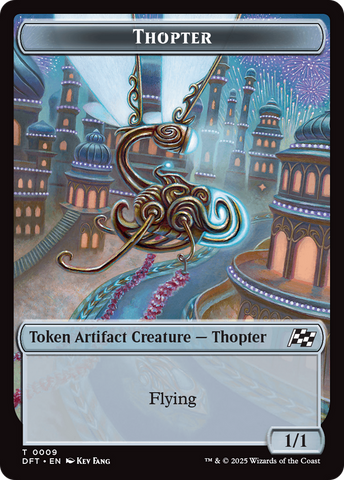 Thopter (0009) // Treasure Double-Sided Token [Aetherdrift Tokens]