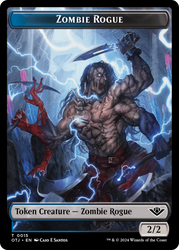 Mercenary // Zombie Rogue Double-Sided Token [Outlaws of Thunder Junction Tokens]