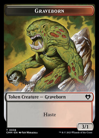 Clue // Graveborn Double-Sided Token [Commander Masters Tokens]