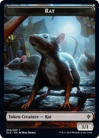 Rat // Food (15) Double-Sided Token [Throne of Eldraine Tokens]