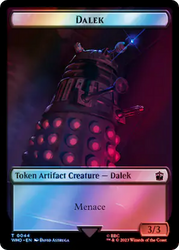 Dalek // Food (0058) Double-Sided Token (Surge Foil) [Doctor Who Tokens]