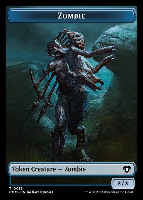 Clue // Zombie (0013) Double-Sided Token [Commander Masters Tokens]