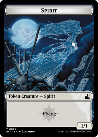 Spirit (0018) // Spirit (0004) Double-Sided Token [Ravnica Remastered Tokens]