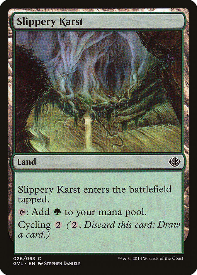 Slippery Karst (Garruk vs. Liliana) [Duel Decks Anthology]