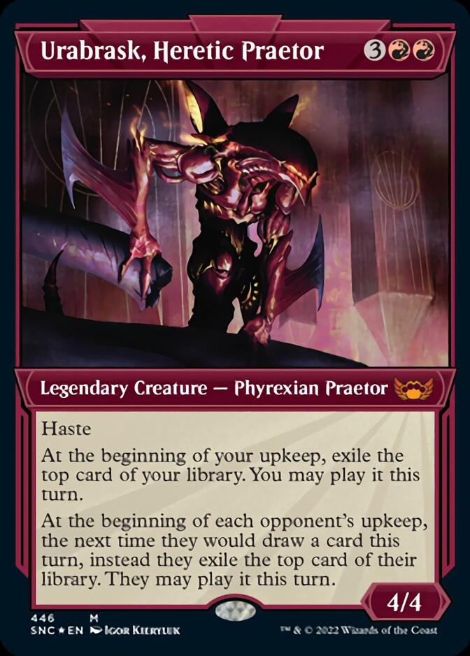 Urabrask, Heretic Praetor (Showcase Art Deco Foil Etched) [Streets of New Capenna]