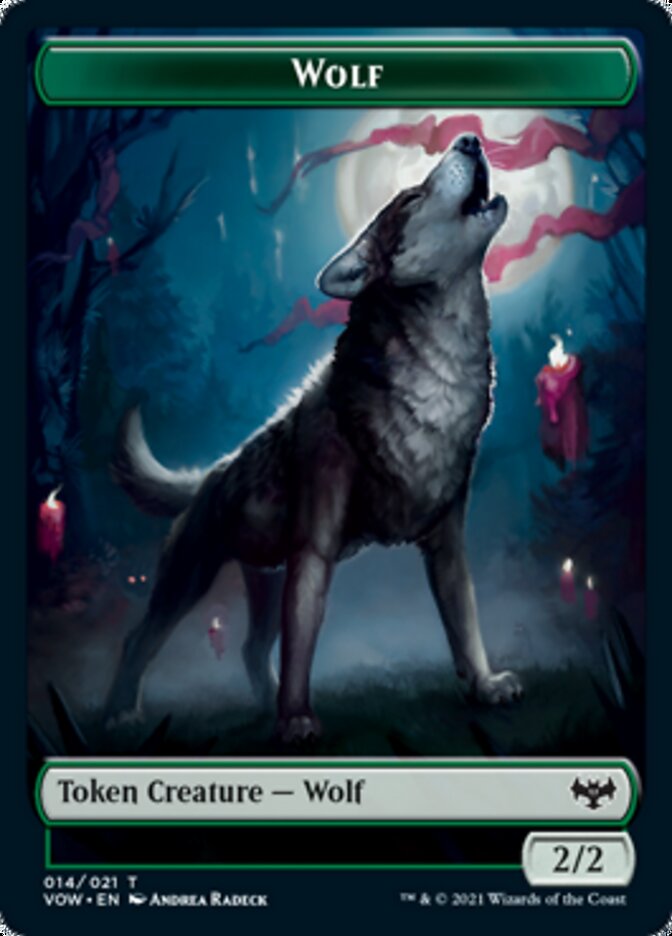 Insect // Wolf (014) Double-Sided Token [Innistrad: Crimson Vow Tokens]