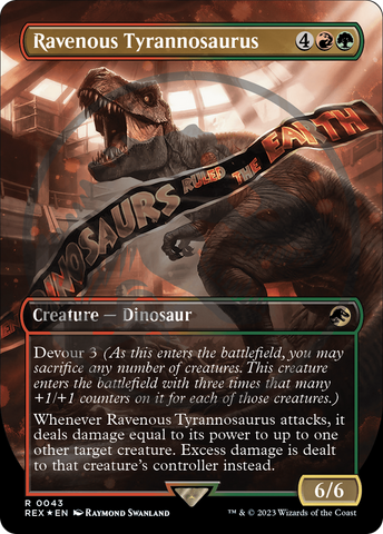 Ravenous Tyrannosaurus (Emblem) (Borderless) [Jurassic World Collection Tokens]