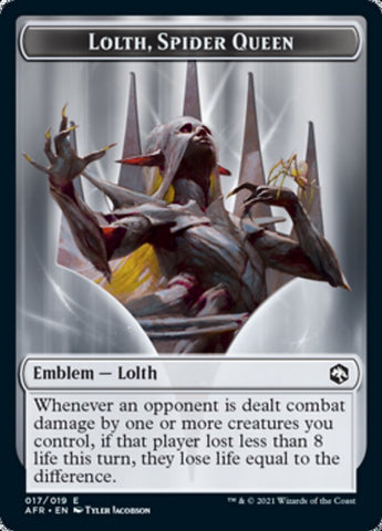 Spider // Lolth, Spider Queen Emblem Double-Sided Token [Dungeons & Dragons: Adventures in the Forgotten Realms Tokens]