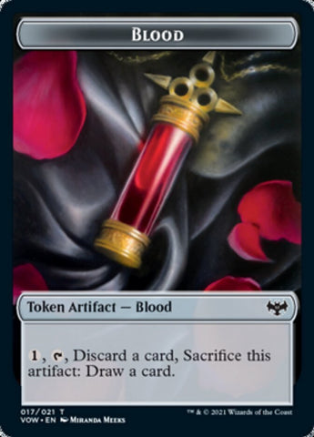 Blood // Slug Double-Sided Token [Innistrad: Crimson Vow Tokens]