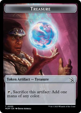 Spirt (9) // Treasure Double-Sided Token [March of the Machine Commander Tokens]