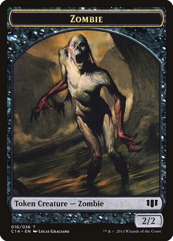 Horror // Zombie (016/036) Double-Sided Token [Commander 2014 Tokens]