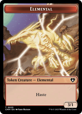 Elemental (0025) // Cat (0005) Double-Sided Token [Commander Masters Tokens]