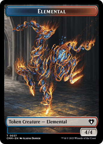 Elemental (0037) // Human Soldier Double-Sided Token [Commander Masters Tokens]