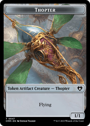 Thopter // Dragon (0021) Double-Sided Token [Commander Masters Tokens]