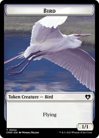 Bird // Emblem - Teferi, Temporal Archmage Double-Sided Token [Commander Masters Tokens]