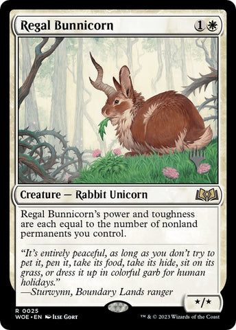 Regal Bunnicorn (Promo Pack) [Wilds of Eldraine Promos]