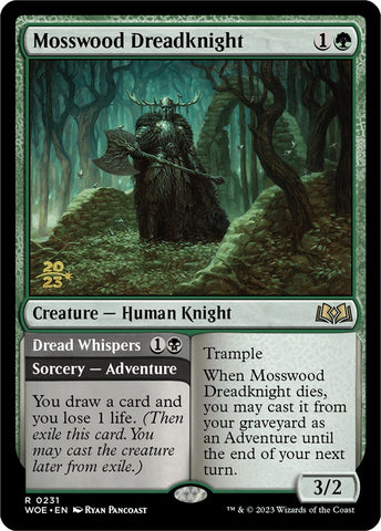 Mosswood Dreadknight // Dread Whispers (Promo Pack) [Wilds of Eldraine Promos]