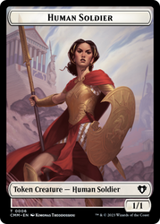 Human Soldier // Knight Double-Sided Token [Commander Masters Tokens]