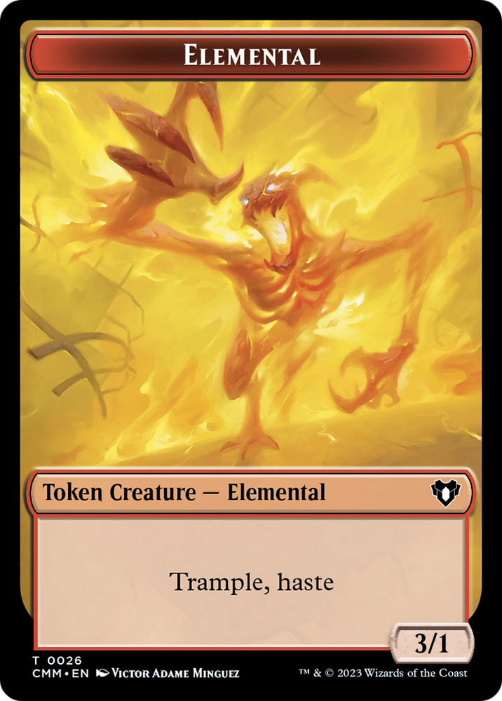 Elemental Token (26) [Commander Masters Tokens]