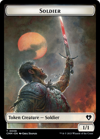 Soldier (0009) // Daretti, Scrap Savant Emblem Double-Sided Token [Commander Masters Tokens]