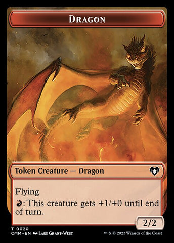 Clue // Dragon (0020) Double-Sided Token [Commander Masters Tokens]