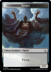 Knight (7) // Spirit (14) Double-Sided Token [March of the Machine Commander Tokens]