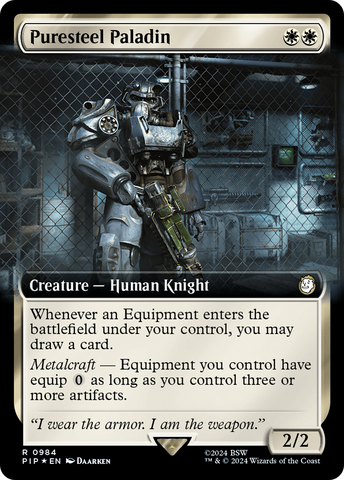 Puresteel Paladin (Extended Art) (Surge Foil) [Fallout]