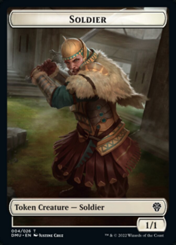 Soldier // Elemental Double-Sided Token [Dominaria United Tokens]