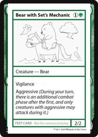 Bear with Set's Mechanic (2021 Edition) [Mystery Booster Playtest Cards]