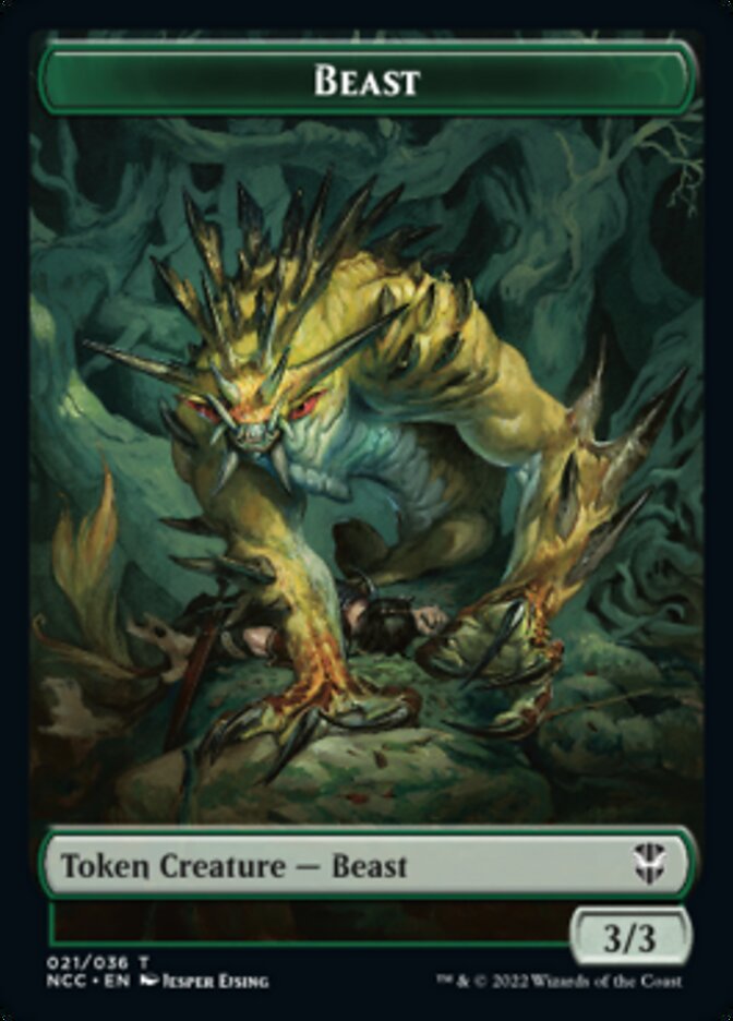 Plant // Beast Double-Sided Token [Streets of New Capenna Commander Tokens]