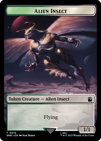 Mutant // Alien Insect Double-Sided Token [Doctor Who Tokens]