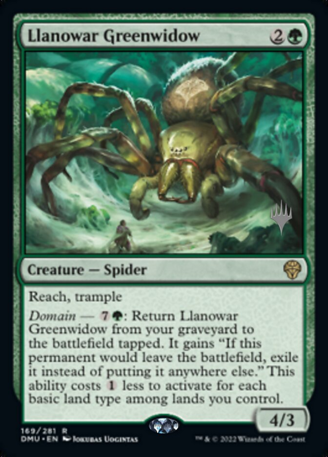 Llanowar Greenwidow (Promo Pack) [Dominaria United Promos]