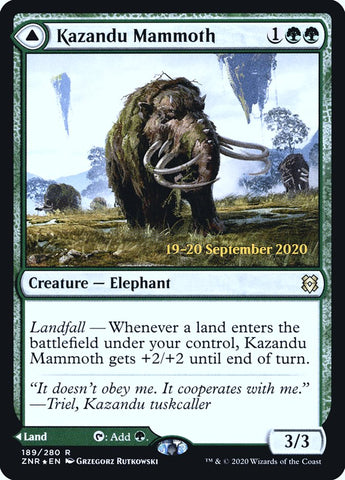 Kazandu Mammoth // Kazandu Valley [Zendikar Rising Prerelease Promos]