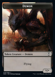 Demon // Copy Double-Sided Token [Streets of New Capenna Commander Tokens]