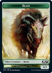 Beast // Cat (020) Double-Sided Token [Core Set 2021 Tokens]