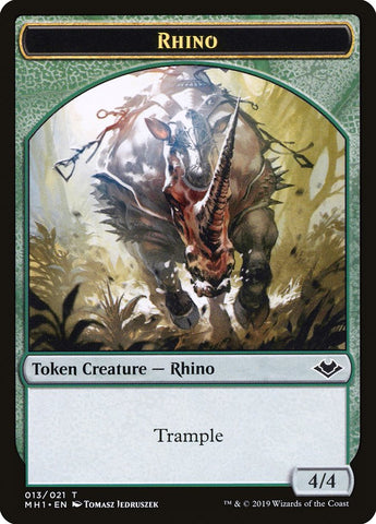 Elemental (008) // Rhino (013) Double-Sided Token [Modern Horizons Tokens]