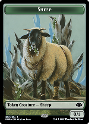 Zombie // Sheep Double-Sided Token [Dominaria Remastered Tokens]