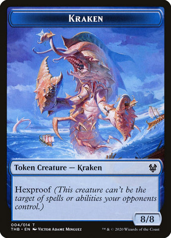 Human Soldier // Kraken Double-Sided Token [Theros Beyond Death Tokens]