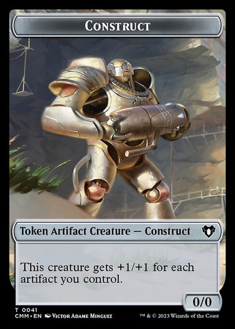 Spirit (0039) // Construct (0041) Double-Sided Token [Commander Masters Tokens]