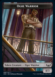 Ogre Warrior // Rhino Warrior Double-Sided Token [Streets of New Capenna Tokens]