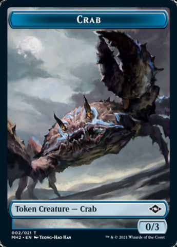 Crab // Food (18) Double-Sided Token [Modern Horizons 2 Tokens]