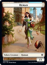 Human // Food (15) Double-Sided Token [Throne of Eldraine Tokens]