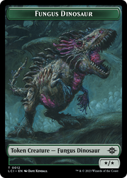 Fungus Dinosaur // Dinosaur (0001) Double-Sided Token [The Lost Caverns of Ixalan Tokens]